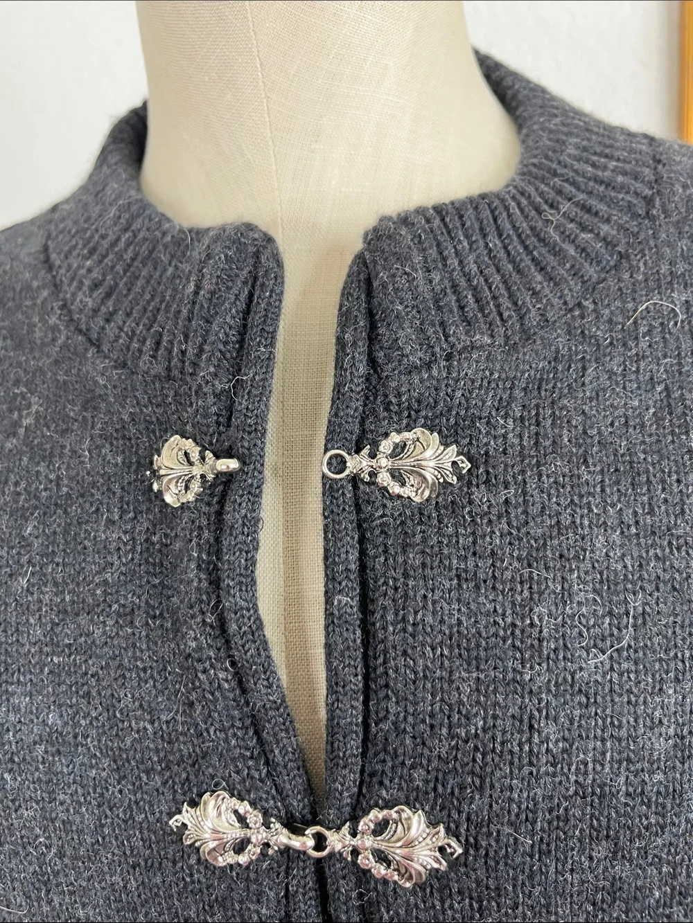 VTG Wool Norwegian Hardware Knit Dale of Norway Style Pull Over Sweater - Picture 7 of 9